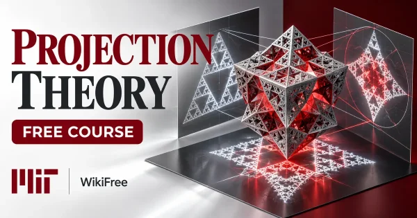 Free MIT Course: Projection Theory and Geometric Combinatorics. Original topic-specific WikiFree artwork in MIT red, silver, black and white. FREE COURSE.
