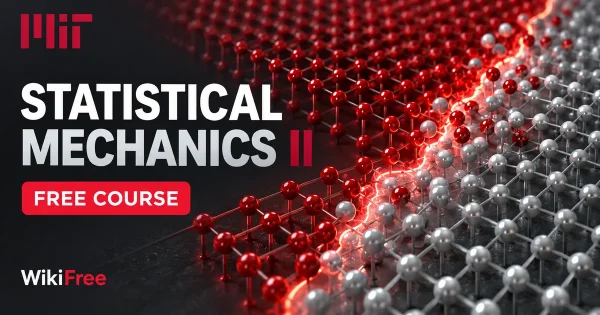 Free MIT Course: Statistical Mechanics II: Fields and Phase Transitions. Original topic-specific WikiFree artwork in MIT red, silver, black and white. FREE COURSE.