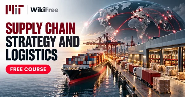 Free MIT Course: Supply Chain Strategy and Logistics. Original topic-specific WikiFree artwork in MIT red, silver, black and white. FREE COURSE.