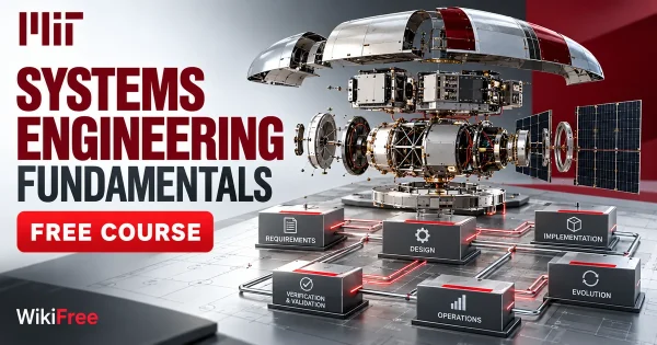 Free MIT Course: Systems Engineering Fundamentals. Original topic-specific WikiFree artwork in MIT red, silver, black and white. FREE COURSE.